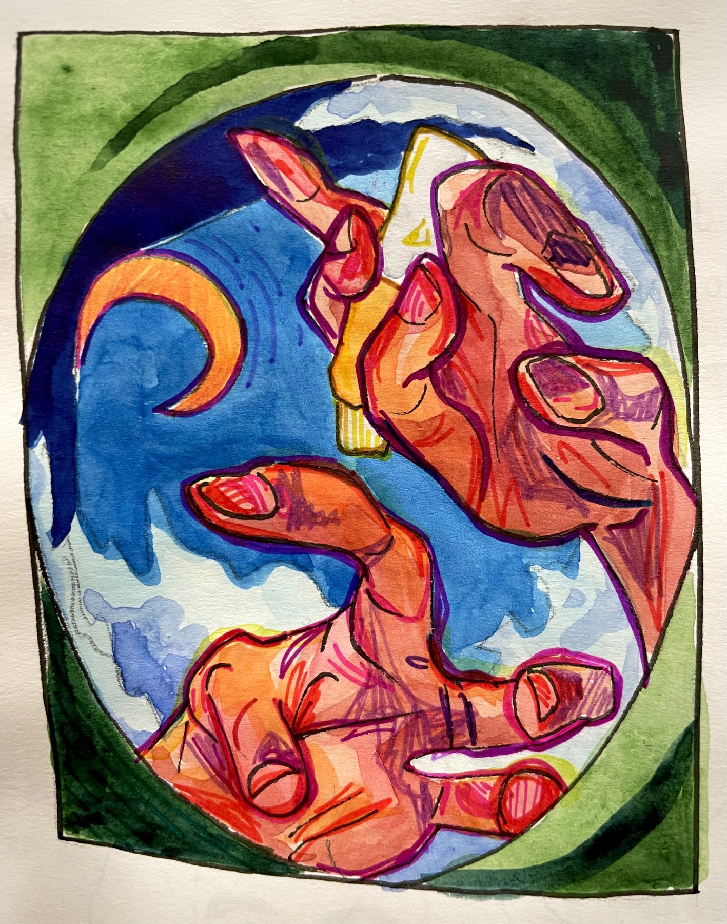 colorful distorted illustration